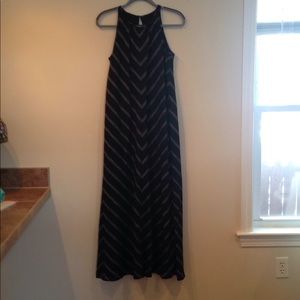 J. Crew Linen Chevron Maxi Dress